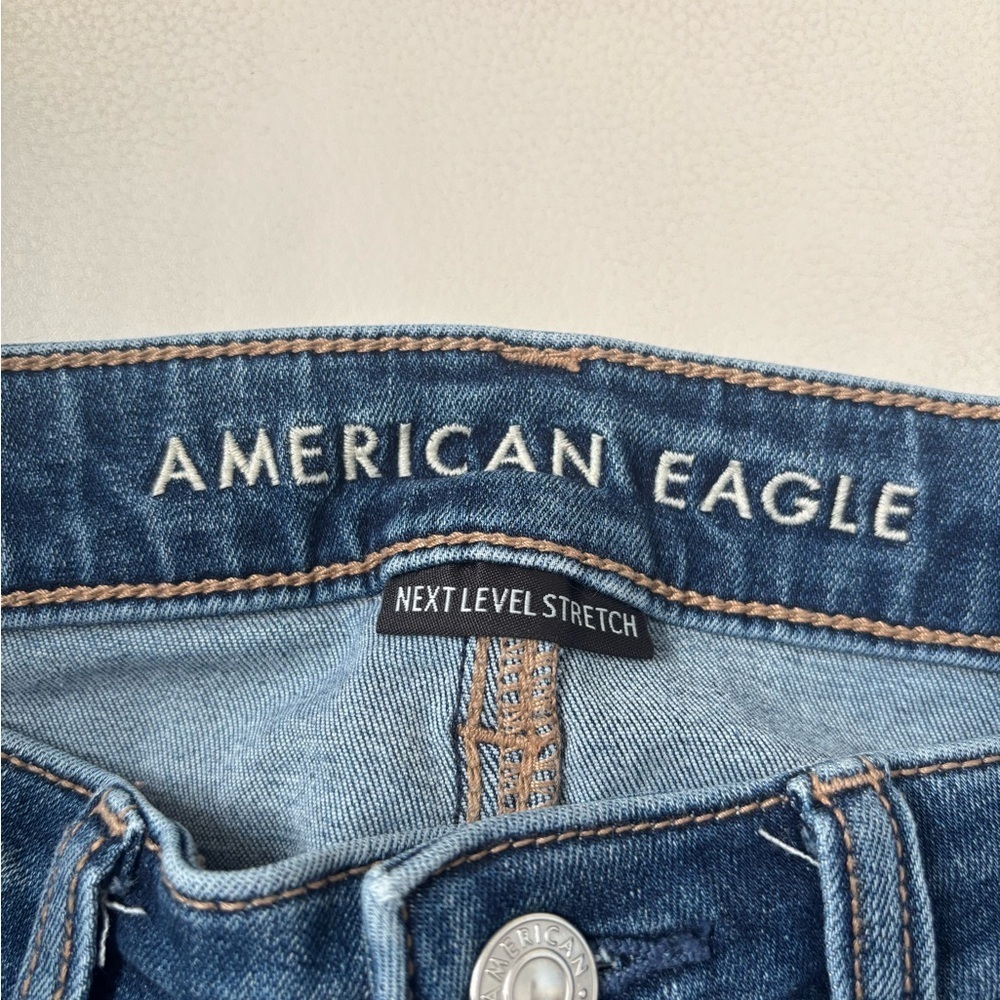 American Eagle High-Rise Skinny Jeans - Medium Wash - Size 4 Regular - Picture 4 of 6